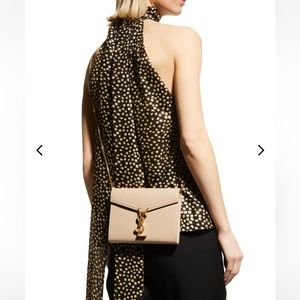 YSL Cassandre Leather Wallet on Chain